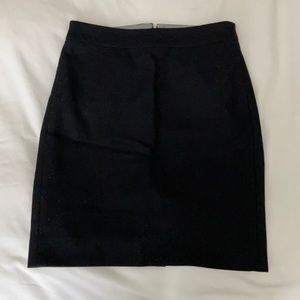 J. Crew Black Wool Pencil Skirt 00P